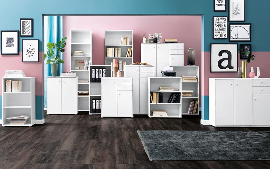 kommodenprogramm mit vielseitigen stauraumloesungen aus schubladen tueren und offenen faechern